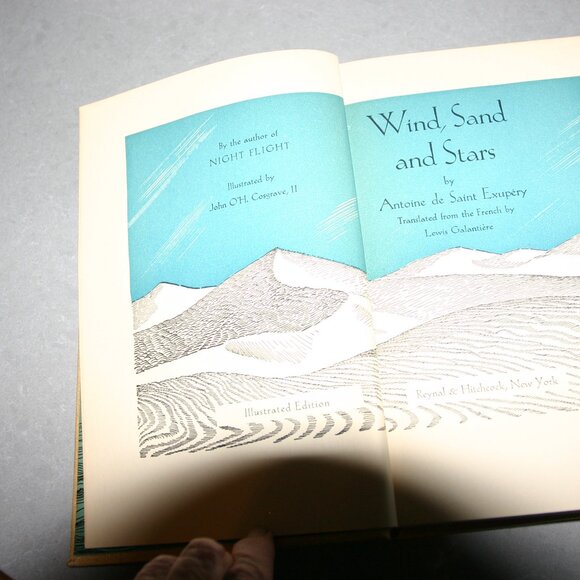 For aviation fans! "Wind, Sand and Stars," hardcover by Antoine de Saint-Exupery - Picture 2 of 2